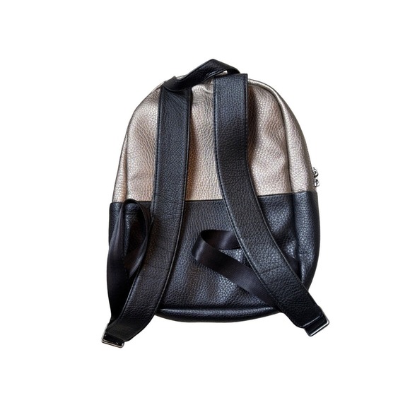 JuJuBe Mini Backpack Convertible Bag Purse Metallic Gold Black Faux Leather - Picture 8 of 8